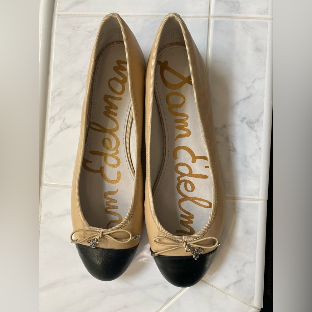 Sam Edelman Cap Toe Leather Ballet Flats